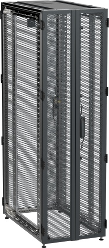 ITK by ZPAS Шкаф серверный 19" 42U 600х1000мм двухстворчатые перфорированные двери черный РФ | код ZP05-42U-0610-P2P-R | IEK
